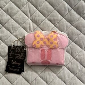 Loungefly Disney Pastel Ghost Minnie Glow In The Dark Zip Around Wallet